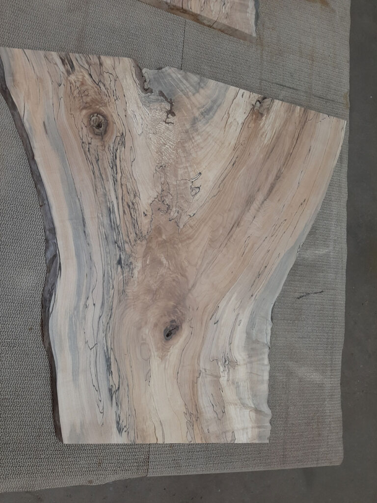 Spalted Maple slab with live edge